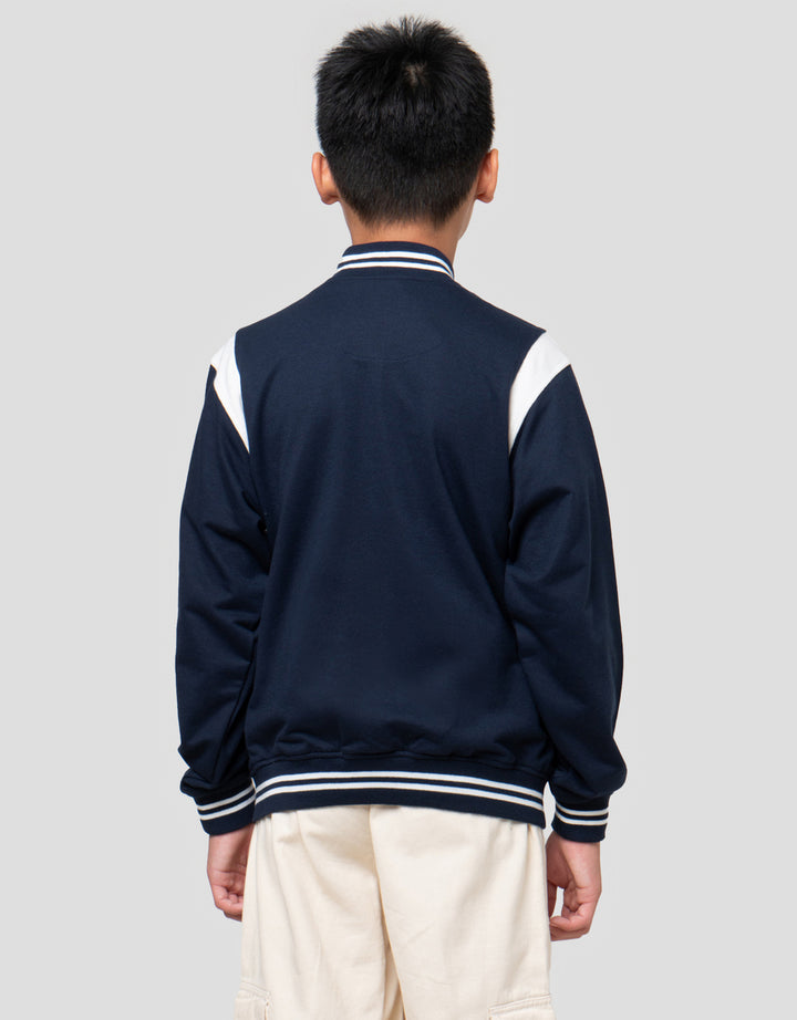 Nevada Varsity Contrast With Embro Jaket Anak Laki-laki