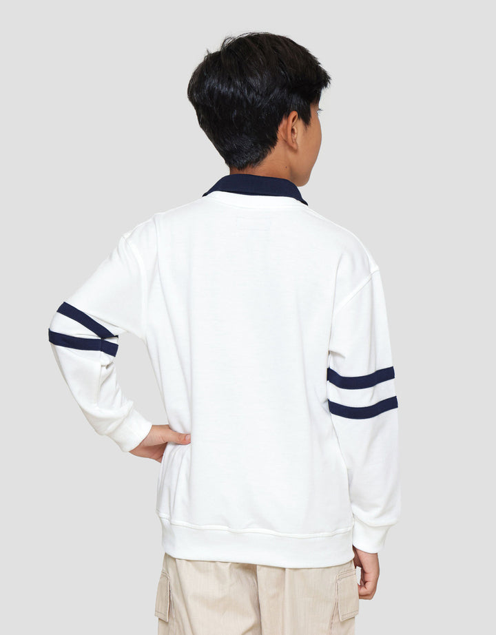 Nevada Collar Print Manhattan Sweater Anak Laki-laki