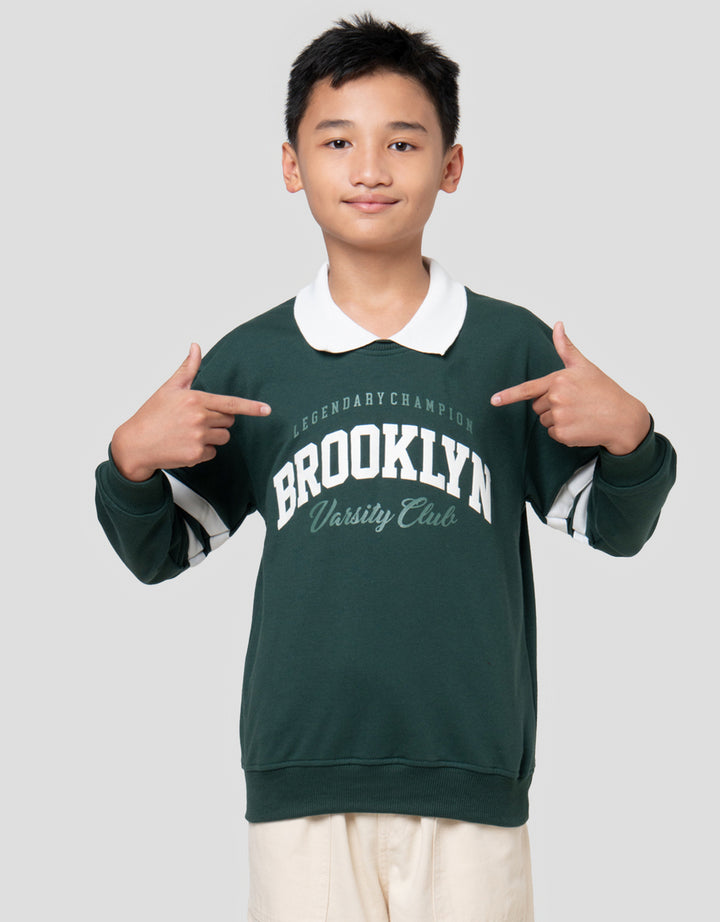Nevada Collar Print Brooklyn Sweater Anak Laki-laki