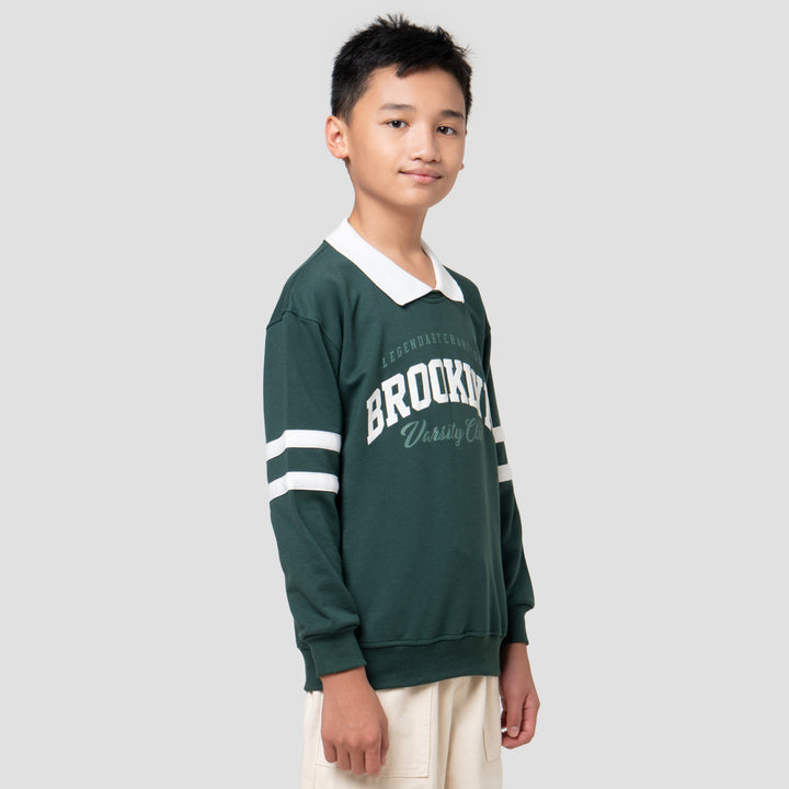 Nevada Collar Print Brooklyn Sweater Anak Laki-laki
