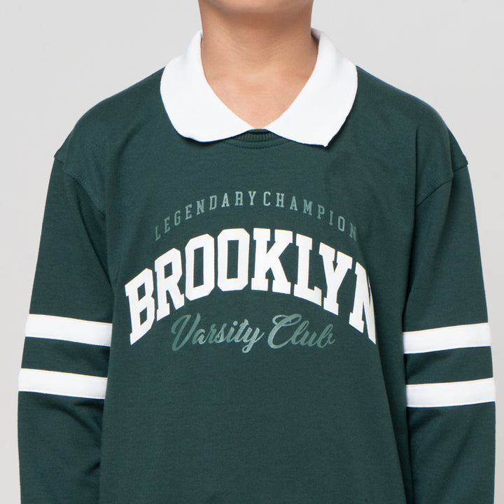 Nevada Collar Print Brooklyn Sweater Anak Laki-laki