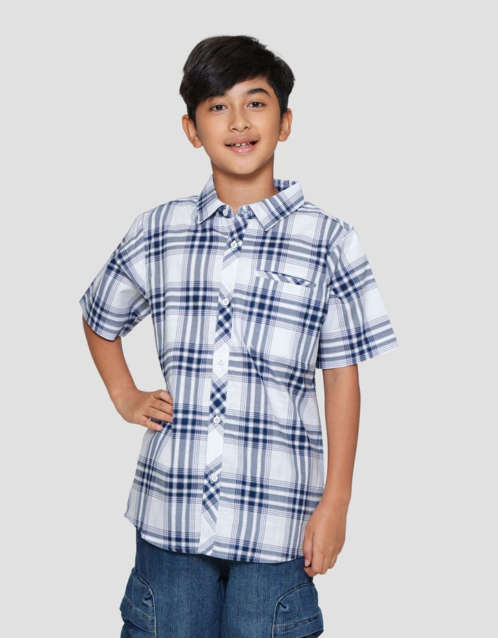 Nevada Checkered With Pocket Kemeja Anak Laki-laki