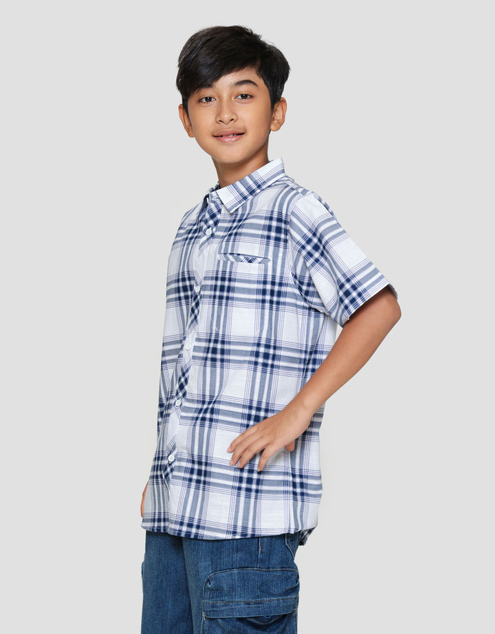 Nevada Checkered With Pocket Kemeja Anak Laki-laki