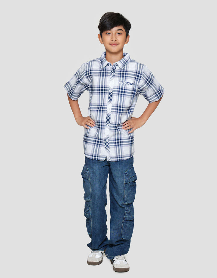 Nevada Checkered With Pocket Kemeja Anak Laki-laki