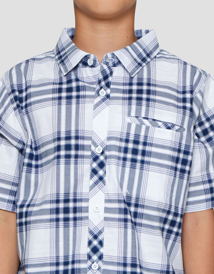 Nevada Checkered With Pocket Kemeja Anak Laki-laki