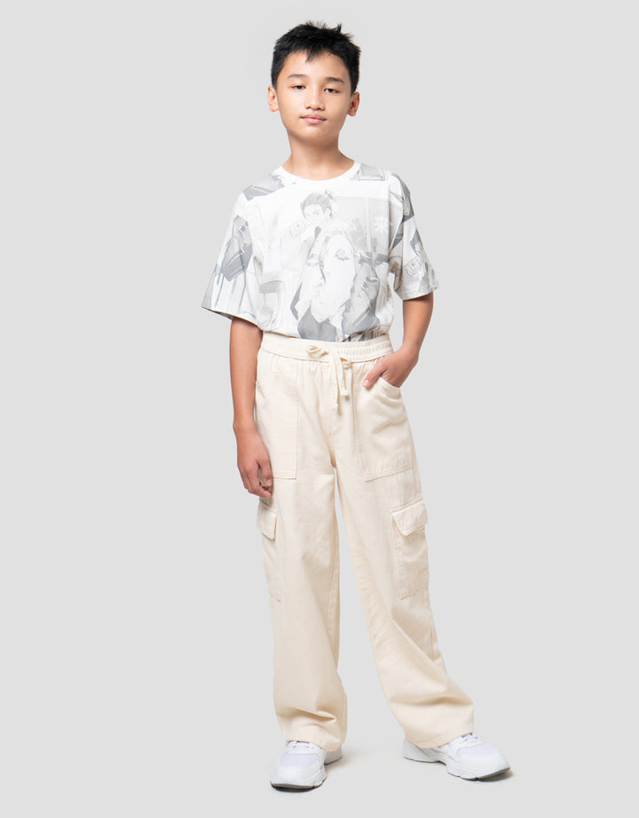 Nevada Karet Non Stretch Regular 3D Celana Cargo Anak Laki-laki