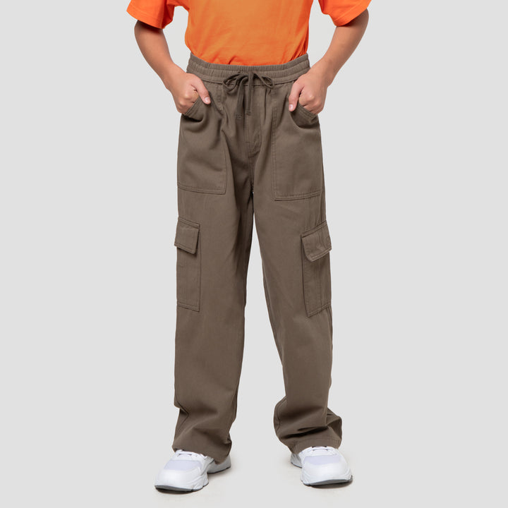 Nevada Karet Non Stretch Regular 3D Celana Cargo Anak Laki-laki