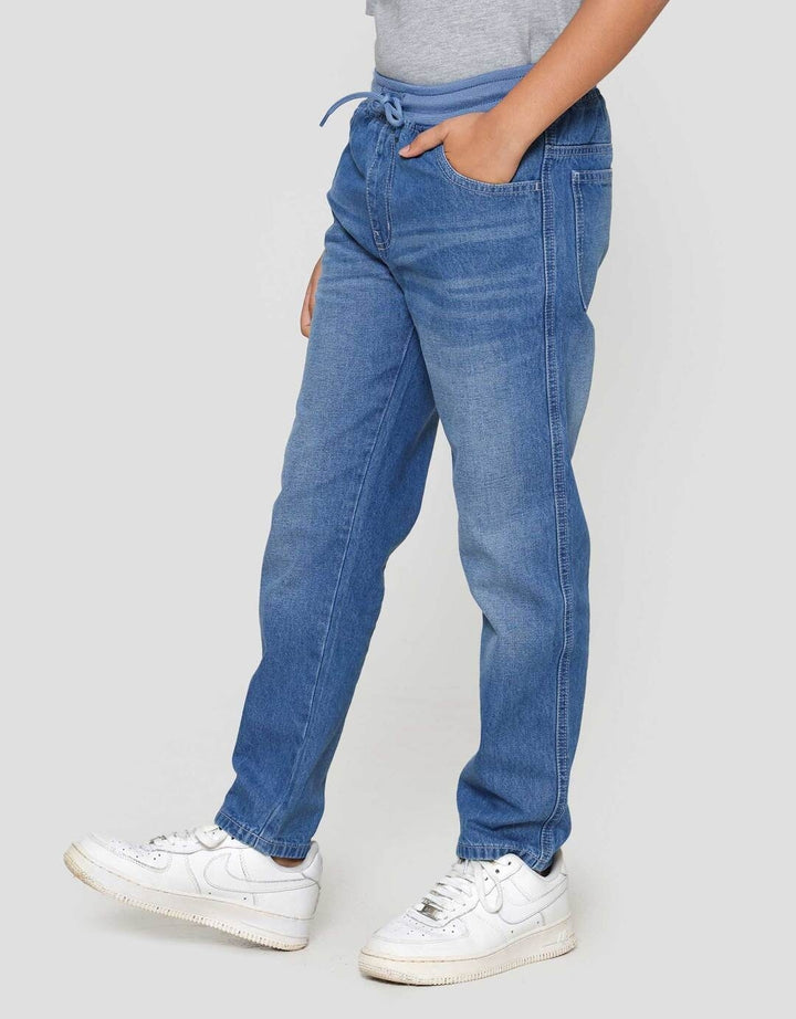 Nevada Washed Regular Ribbed Waistband Celana Denim Anak Laki-laki