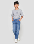 Nevada Washed Regular Ribbed Waistband Celana Denim Anak Laki-laki