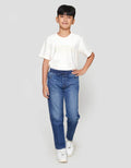Nevada Wisker Regular Ribbed Waistband Celana Denim Anak Laki-laki