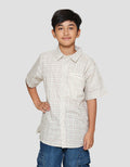 Nevada Checkered Casual With Single Pocket Kemeja Anak Laki-laki