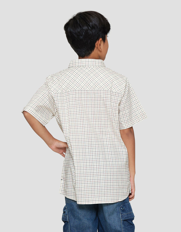 Nevada Checkered Casual With Single Pocket Kemeja Anak Laki-laki