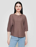 St. Yves Stripy Texture Knit Women's 7/8 T-Shirt