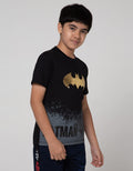 Character Batman Kontras Logo Aluminium Short Sleeve T-Shirt