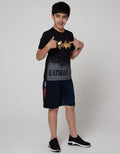 Character Batman Kontras Logo Aluminium Short Sleeve T-Shirt