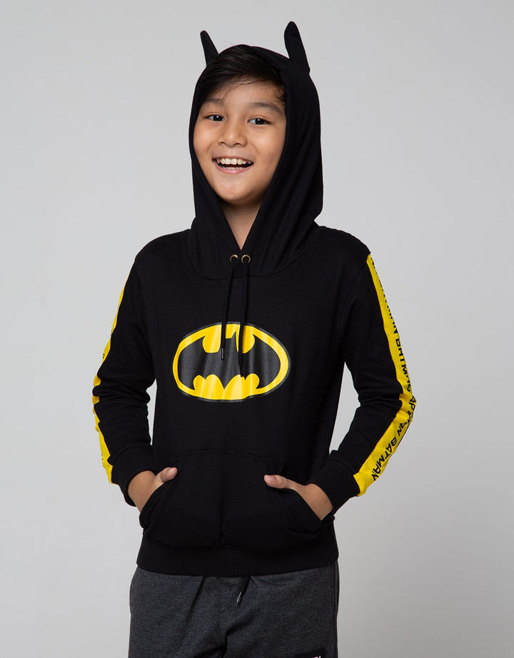 Character Sweater Batman Logo Hood Ear Ribbon