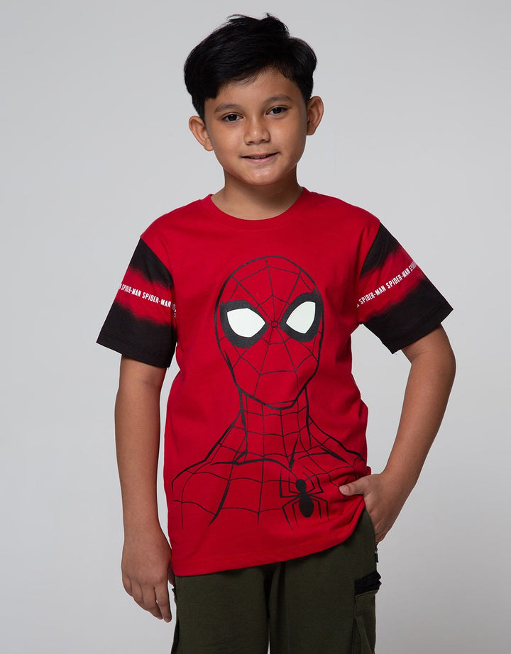 Marvel Spiderman Head Short Sleeve T-Shirt