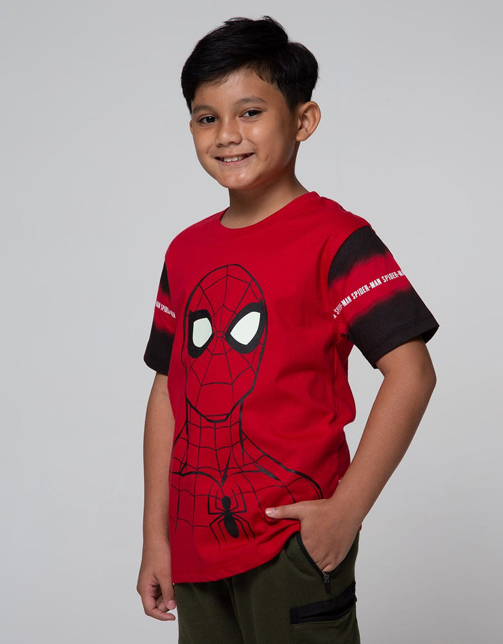 Marvel Spiderman Head Short Sleeve T-Shirt