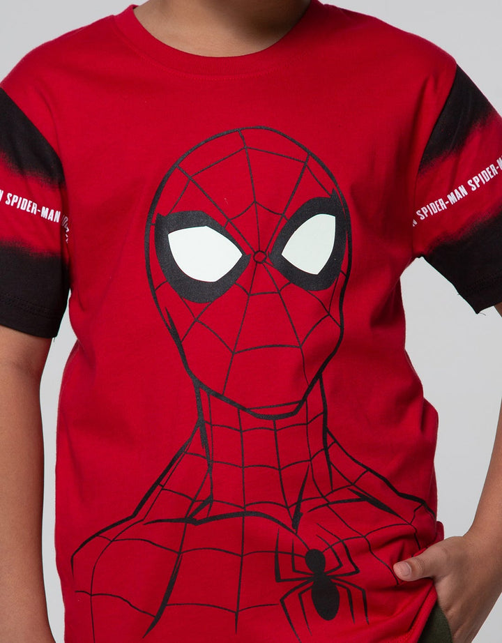 Marvel Spiderman Head Short Sleeve T-Shirt