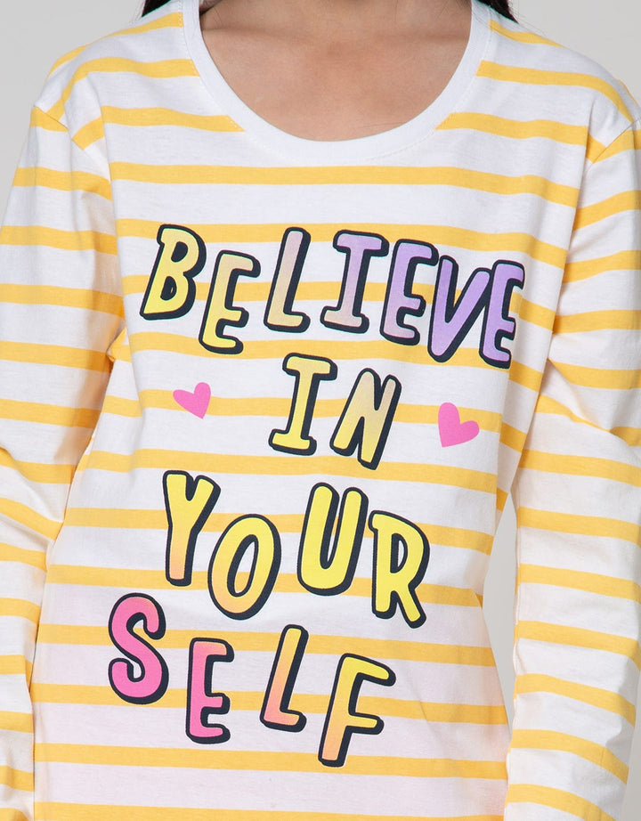 Nevada Long Sleeve T-Shirt Full Print Wording Believe In