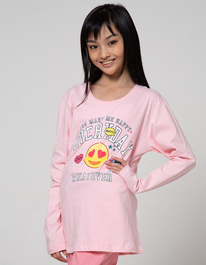 Nevada Long Sleeve T-Shirt Basic Everyday Whatever Emoji