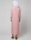 Annisa Long Sleeve Maxi Dress Pocket Chest Pocket