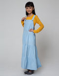 LS MIDI DRESS WOVEN