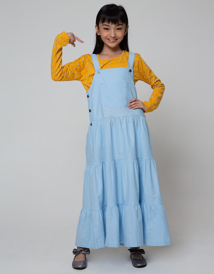 LS MIDI DRESS WOVEN