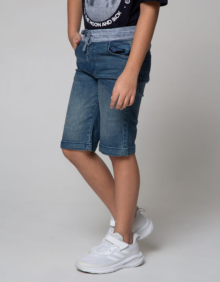 Aero Crop Denim Squad Rib Cracking Side