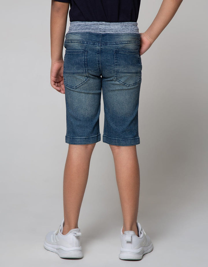 Aero Crop Denim Squad Rib Cracking Side