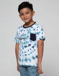 Little M Short Sleeve T-Shirt Fullprint Tiedye Pocket