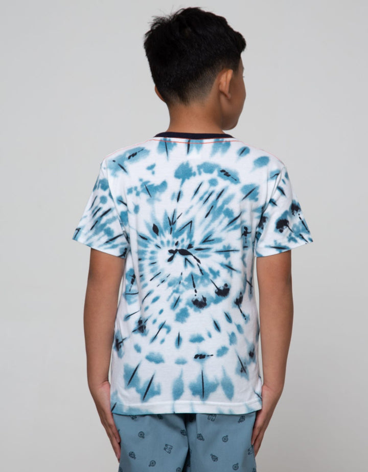 Little M Short Sleeve T-Shirt Fullprint Tiedye Pocket