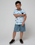 Little M Short Sleeve T-Shirt Fullprint Tiedye Pocket
