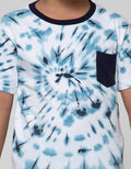 Little M Short Sleeve T-Shirt Fullprint Tiedye Pocket