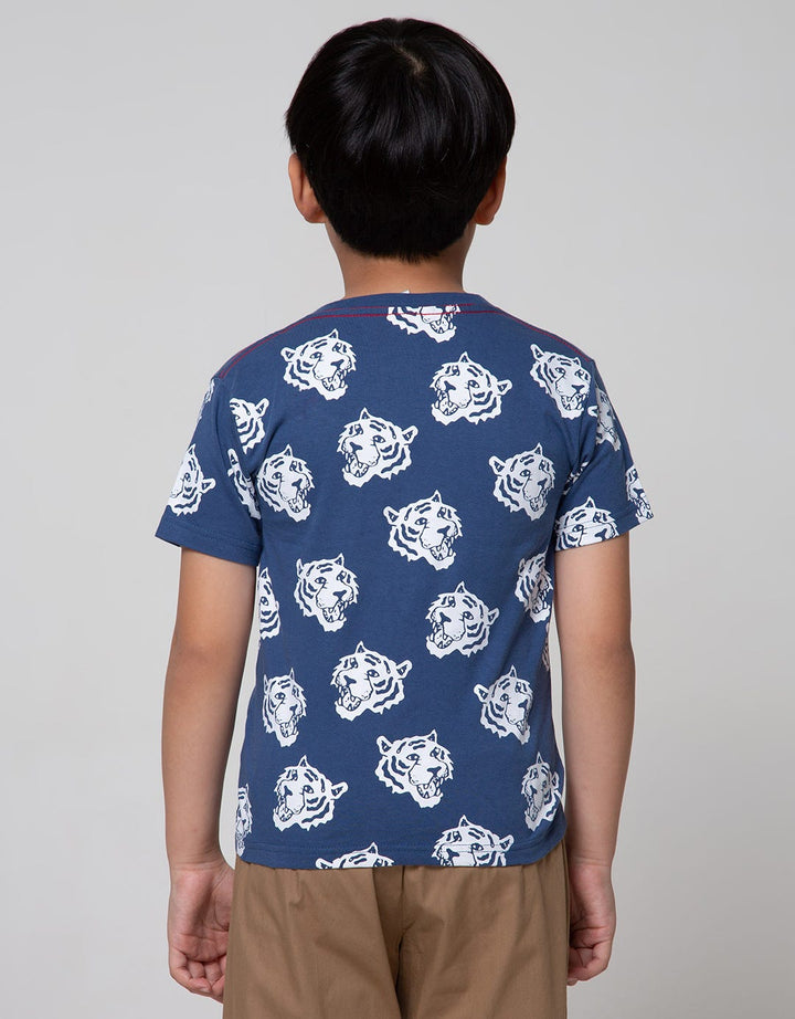 Little M Short Sleeve Tiger Print T-Shirt