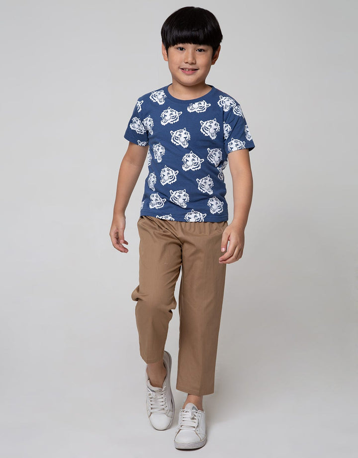 Little M Short Sleeve Tiger Print T-Shirt