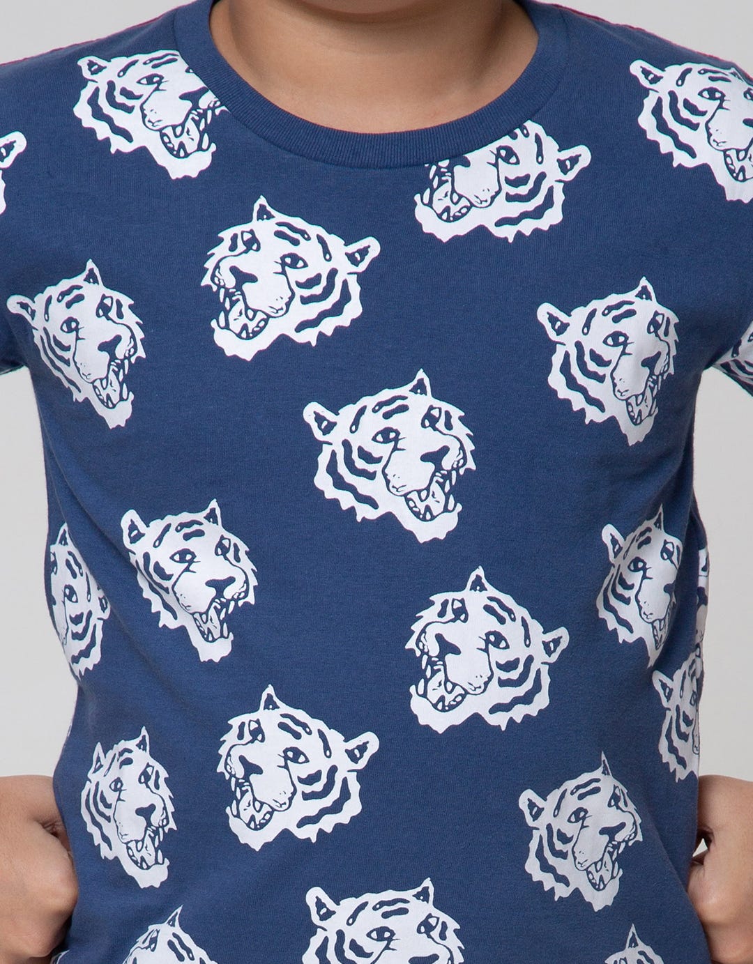 Little M Short Sleeve Tiger Print T-Shirt