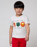 Little M Short Sleeve T-Shirt Aniimal Aplikasi Flip