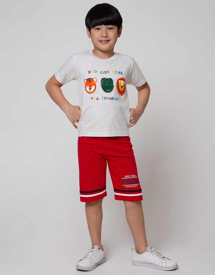 Little M Short Sleeve T-Shirt Aniimal Aplikasi Flip