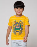 Little M Short Sleeve T-Shirt Print Stripe Lion Application Pocket