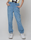 Nevada Jogger Pants Denim With Frill Pockets