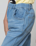 Nevada Jogger Pants Denim With Frill Pockets