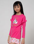 Aero Long Sleeve Unicorn Ruffle T-Shirt