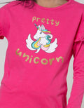 Aero Long Sleeve Unicorn Ruffle T-Shirt