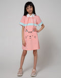 Aero Short Sleeve Dress Hoodie Cool Cat Face