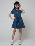 Aero Short Sleeve Dress Krah Buttoned Down Kantong