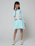 Aero Long Sleeve Dress Cool Cat Face