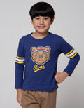 Little M Long Sleeve T-Shirt Slub Aplikasi Tiger Roar