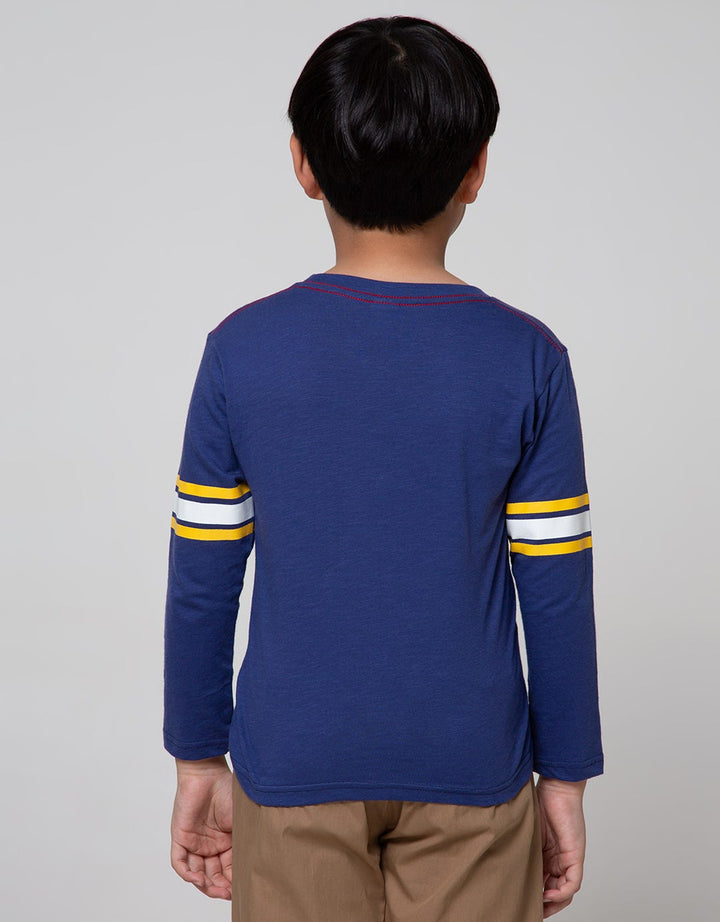 Little M Long Sleeve T-Shirt Slub Aplikasi Tiger Roar