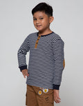 Little M Long Sleeve T-Shirt Henley Stripes
